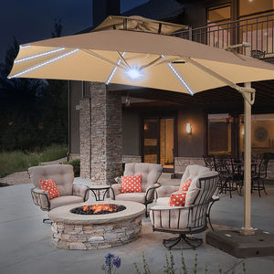 Sombrillas de Jardín para Patio, Sombrilla de Iluminación Solar con Control Remoto de 11 pies para Navidad - Product Image 6