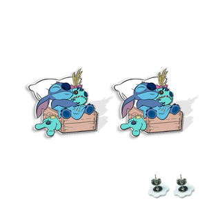 Hoa Tai Acrylic bán buôn đáng yêu phim hoạt hình khâu Bông tai trang trí trẻ em bên Món quà trang sức trang trí bông tai Phụ kiện tùy chỉnh - Product Image 6