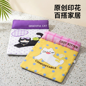 Happy Puppy Pet Mat Rectangle Waterproof Breathable <b>Double</b> Sided Dog <b>Bed</b> Four Seasons Cartoon Design - Product Image 4