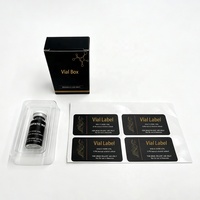 Boîtes à cartes de qualité supérieure, étiquettes de flacons de peptides en vinyle colorées personnalisées, haute viscosité, imperméables, résistantes à la chaleur, 3 ml/5 ml/10 ml