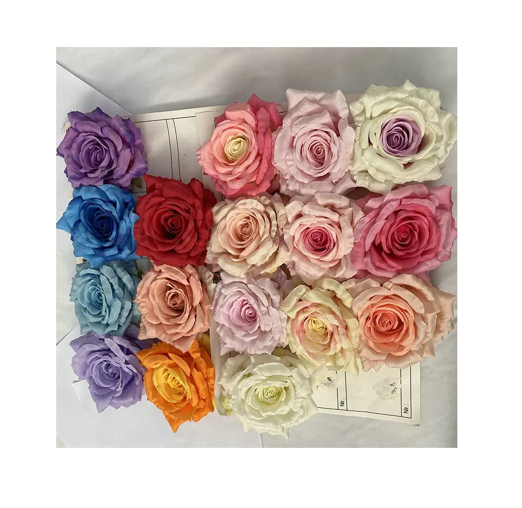 14Cm Thái Lan Nữ Hoàng Rose Head Nhân Tạo Hoa Hồng Đẹp Đầu Hoa Nhân Tạo Rose Hoa Đầu