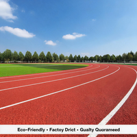 Piste d'athlétisme synthétique en PU personnalisée de haute qualité, absorbant les chocs, multicolore, pour parcs sportifs communautaires, fabriquée en Chine