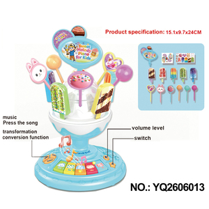 Jouet interactif pour enfants, <span class=keywords><strong>piano</strong></span> musical rotatif, crème glacée et bonbons, jeu éducatif précoce, cadeau - Product Image 4