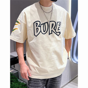 <span class=keywords><strong>T</strong></span>-<span class=keywords><strong>Shirt</strong></span> Oversize da Uomo Streetwear Personalizzata in <span class=keywords><strong>Cotone</strong></span> 100% con Grafica di Fiamme Stampata in Serigrafia Effetto Distressed e Taglie Forti - Product Image 4