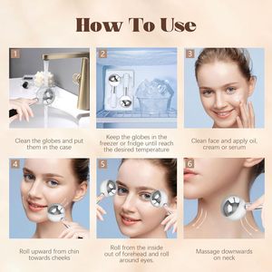 Globo di Ghiaccio per il <span class=keywords><strong>Viso</strong></span> per Uso Domestico, Massaggiatore Rinfrescante per Riduzione Istantanea del Gonfiore, Rassodamento, Sollievo dal Rossore e Miglioramento dell'Assorbimento della Cura della Pelle - Product Image 6