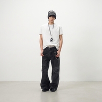 American Retro Yellow Mud Dyed Ripped Jeans pour hommes Loose Straight-Leg Pants Washed Technique High Street Style Rivet Washable
