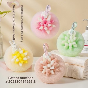 High-End Women's Ultra-Soft PU Bath Ball with Suction Cup Non-Scattering <b>Bubble</b> Bath Artifact <b>Scrubbing</b> Bath Ball - Product Image 3
