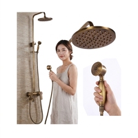Salle de bains en laiton Antique,, ensemble de robinets de douche de 8 pouces