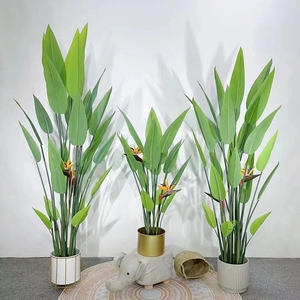 Conception artificielle de simulation de bananier en fibre de verre et feuilles et arbustes d'herbe PE pour le bureau pour les hôtels - Product Image 2