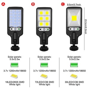 Nouvelle lampe murale solaire LED d'extérieur RTS, détection de mouvement, pour jardin, <span class=keywords><strong>terrasse</strong></span>, porte de garage, étanche, sécurité, éclairage public - Product Image 4