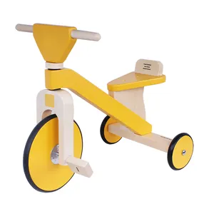 Tricycle en bois pour enfants, vélo électrique