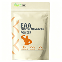Poudre EAA 250g 25 portions Acides aminés essentiels Soutien musculaire Sans sucre OEM ODM Marque privée Vente en gros en usine
