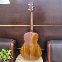 Acoustic Guitar 38 Inch Parlor Solid Top Sunburst Acoustic Guitar Englemann Spruce Mahogany Back Side Vintage Guitar
