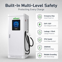 Borne de recharge DC 60 kW GB/T, simple pistolet, sur pied, entrée 110 A, écran LCD, RFID, OCPP 1.6/2.0, IP54, pour site de recharge public