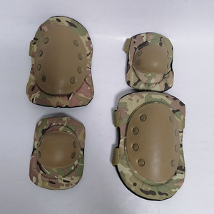 Protectores tácticos para rodillas y codos, material compuesto grueso, absorción de impactos para entrenamiento de gateo, ajuste universal unisex - Product Image 1