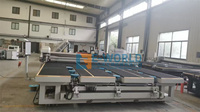 Machine de découpe et de brisage de verre CNC trois-en-un, machine de découpe de verre automatique avec moteur pour usine de verre