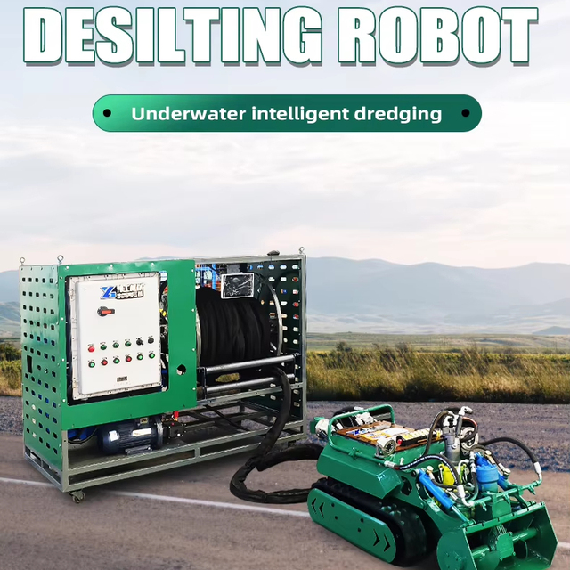 50m Depth Remote Underwater Dredging Robot Amphibious Vehicle with Sludge Suction Pump for Municipal Pipe Sediment Removal