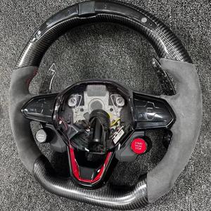 Volante de Fibra de Carbono LED para Volkswagen Golf8 MK8 MK7 MK6 GTI GTD GTS GTE GLI <span class=keywords><strong>R</strong></span>-<span class=keywords><strong>Line</strong></span> <span class=keywords><strong>R</strong></span> Golf7 Golf6 CC Polo Passat JETTA GTR - Product Image 6