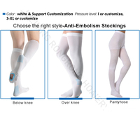 Bas de compression athlétiques blancs personnalisés pour infirmières, chaussettes anti-embolie pour femmes, compression 15-20 mmHg, collants de circulation