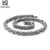 Colliers pour Hommes en Acier Inoxydable à Maillons O Épais et Complexes, Motif Os de Dragon Tressé, Bijoux Personnalisés Chic 2026 MGBC1136