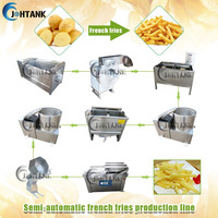 Nieuwe volautomatische industriële machine voor het maken van fruit- en groentechips en diepvriesfrieten, lage prijs
