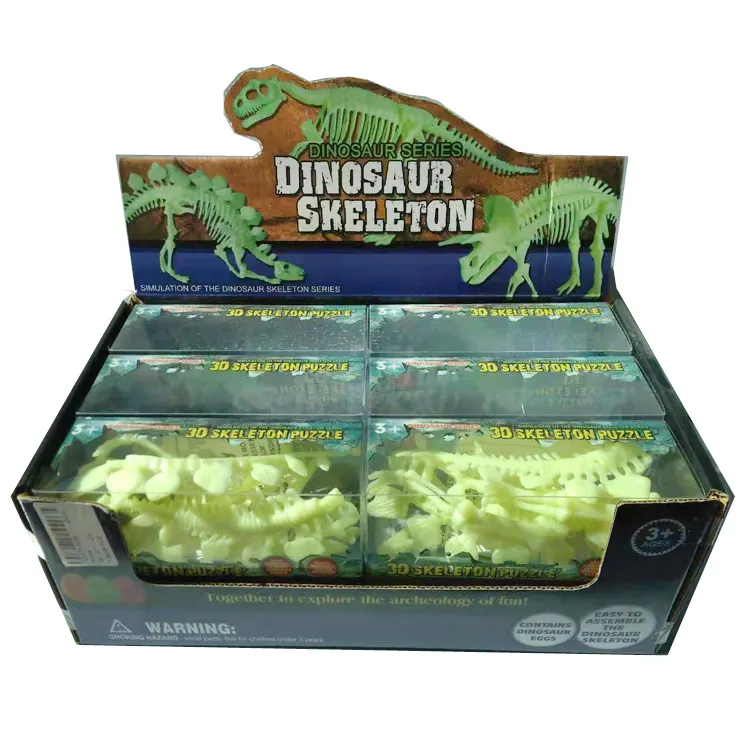 Glow In Dark Dinosaurus Fossiele Skeletten Diverse Dino Botten Cijfers Nachtzicht