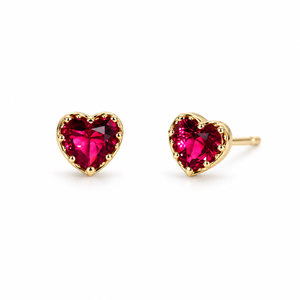 Orecchini a perno a forma di cuore per donna, design delicato e piccolo, accessori moda per l'uso quotidiano - Product Image 1