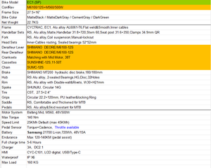 Vélo à assistance <span class=keywords><strong>électrique</strong></span> en alliage d'aluminium avec moteur central Bafang M560 500W 48V15AH haute puissance SHIMANO DEORE/M6100-12S - Product Image 4