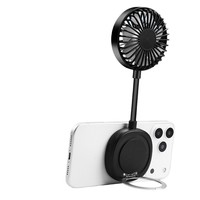 Ventilateur portable et de bureau rotatif à 360°, rechargeable, magnétique, en plastique, manuel, à piles, pour le bureau et l'extérieur