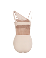 D031145 DTTROL Justaucorps de ballet asymétrique en maille sans manches pour femme adulte, pour l'entraînement et la pratique de la danse automne-hiver, détection par aiguille