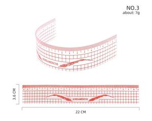 เครื่องมือทำแผนที่คิ้วแบบถาวรไม้บรรทัดพีวีซีแบบนิ่มแบบใช้แล้วทิ้งพร้อมไมโครเบลดเขียนคิ้ว - Product Image 4