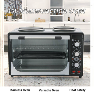 <span class=keywords><strong>Horno</strong></span> Eléctrico Multifuncional <span class=keywords><strong>de</strong></span> 35L para Uso Comercial <span class=keywords><strong>y</strong></span> Doméstico, con Función <span class=keywords><strong>de</strong></span> Pizza, <span class=keywords><strong>Microondas</strong></span>, Freidora <span class=keywords><strong>de</strong></span> Aire, Acero Inoxidable <span class=keywords><strong>y</strong></span> Protección contra Sobrecalentamiento - Product Image 2