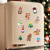 Nouvelles décorations de Noël 2026 : Aimants de réfrigérateur en PVC souple 3D, motifs de dessins animés, ornements magnétiques Père Noël, sapin et renne