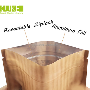 Sacs avec fenêtre en mylar personnalisé <span class=keywords><strong>Sachet</strong></span> à fermeture éclair Emballage de sel de mer Sac pochette en mylar pour collation debout - Product Image 4