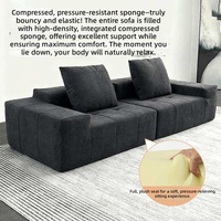 Canapé compressé modèle export, une place, en PU, éponge haute densité, moulé monobloc, compressé sous vide