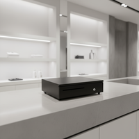 Tiroir-caisse automatique à cinq compartiments en ABS durable de grande taille pour usage de bureau