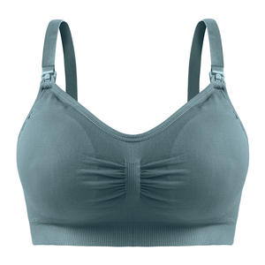 Soutien-gorge d'allaitement pour <span class=keywords><strong>femme</strong></span> <span class=keywords><strong>enceinte</strong></span> 2025 Big Nipple Plus Size, bretelles avant, rembourrage amovible, ouverture pour l'allaitement - Product Image 5