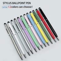 Stylo à bille torsadé mince en métal Offre Spéciale avec stylet tactile gravure Laser Logo
