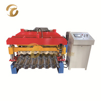 Machine de formage de rouleaux de tuiles métalliques vernissées de haute qualité à livraison rapide pour les acheteurs étrangers