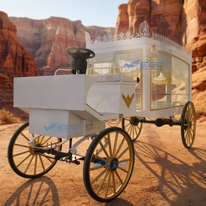 Funeral activities Luxury horse-drawn electric hearse manufacturers' special funeral hearse - Product Image 1