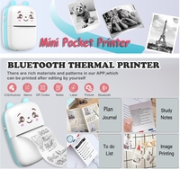 Mini Imprimante Portable Photo, Reçu Bureau, Code QR, Étiquette, Liste, Note – Imprimante Thermique de Poche Intelligente Sans Fil Sans Encre