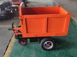 Mini carro eléctrico de tres ruedas, carro de camión volquete de empuje manual para ingeniería de transporte de hormigón, carretilla de 3 ruedas fabricada en China - Product Image 6