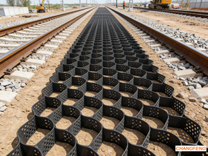 Géocell HDPE léger de 50-400 mm, installation facile, tapis de contrôle de l'érosion pour les pentes et les canaux - Product Image 2