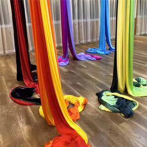 Meilleur hamac de yoga aérien anti-gravité balançoire <span class=keywords><strong>lit</strong></span> de yoga volant de couleur dégradée avec faible étirement en nylon durable - Product Image 5