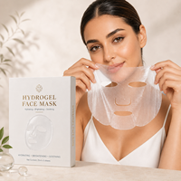Masques faciaux en hydrogel pour peau de verre anti-âge à formule personnalisée, emballage personnalisé, masque facial fonctionnel anti-rides de nuit