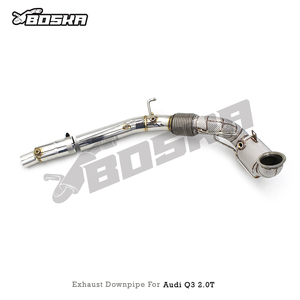 BOSKA High Flow Catted Downpipe with 200cell OPF/GPF for Audi Q3 2.0T 2019-2021 SUS304 Stainless Steel Exhaust System - Product Image 4