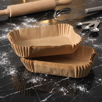 Papiers de cuisson rectangulaires biodégradables résistants à la chaleur de qualité alimentaire en pâte chimique pour friteuse à air 40 g/m² 120 pièces
