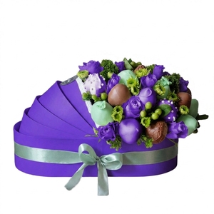 Flower Floral <strong>Sweet</strong> Strawberry Arrangement Handmade Food Safe Matt Lamination Rigid Paperboard Baby Shower Baby Crib <strong>Boxes</strong> - Product Image 4