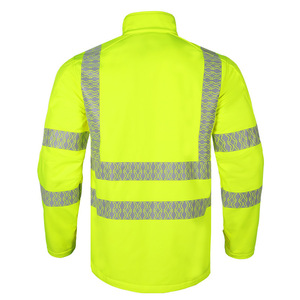 Chaleco de seguridad reflectante de alta visibilidad, ropa de trabajo amarilla con tiras reflectantes para las industrias de la construcción y carreteras - Product Image 1