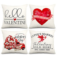 Livraison rapide oreiller personnalisé imprimé numérique blanc imprimé décoratif personnalisé housse de coussin de saint-valentin